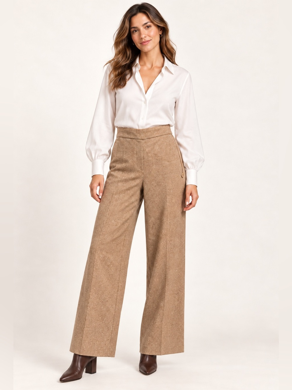 Scotch & Soda Starwatcher High Rise Wide Leg Wool Blend Pants Size S